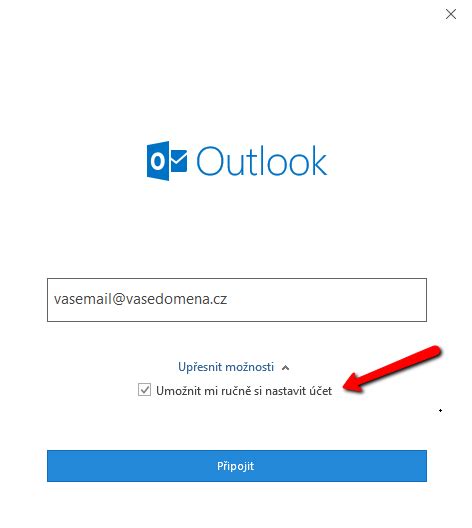 vsbposta|Nastavení email klienta MS Outlook 2016 pro příjem pošty pomocí .